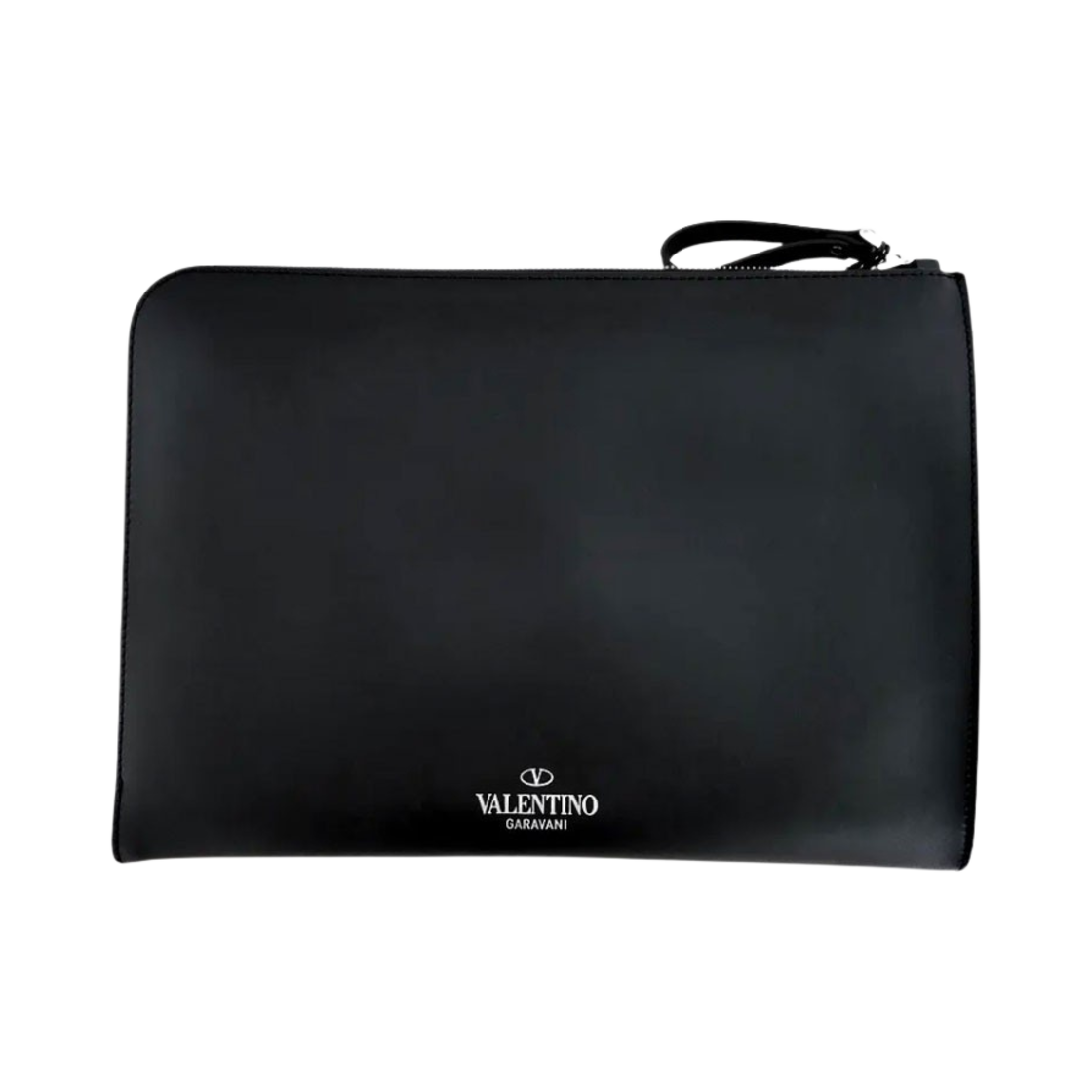 발렌티노 로고 가죽 브리프케이스 블랙 화이트(Valentino Logo Leather Briefcase Black White) - 2