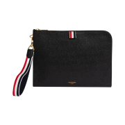 Thom Browne RWB Strap Medium Folio Clutch Black