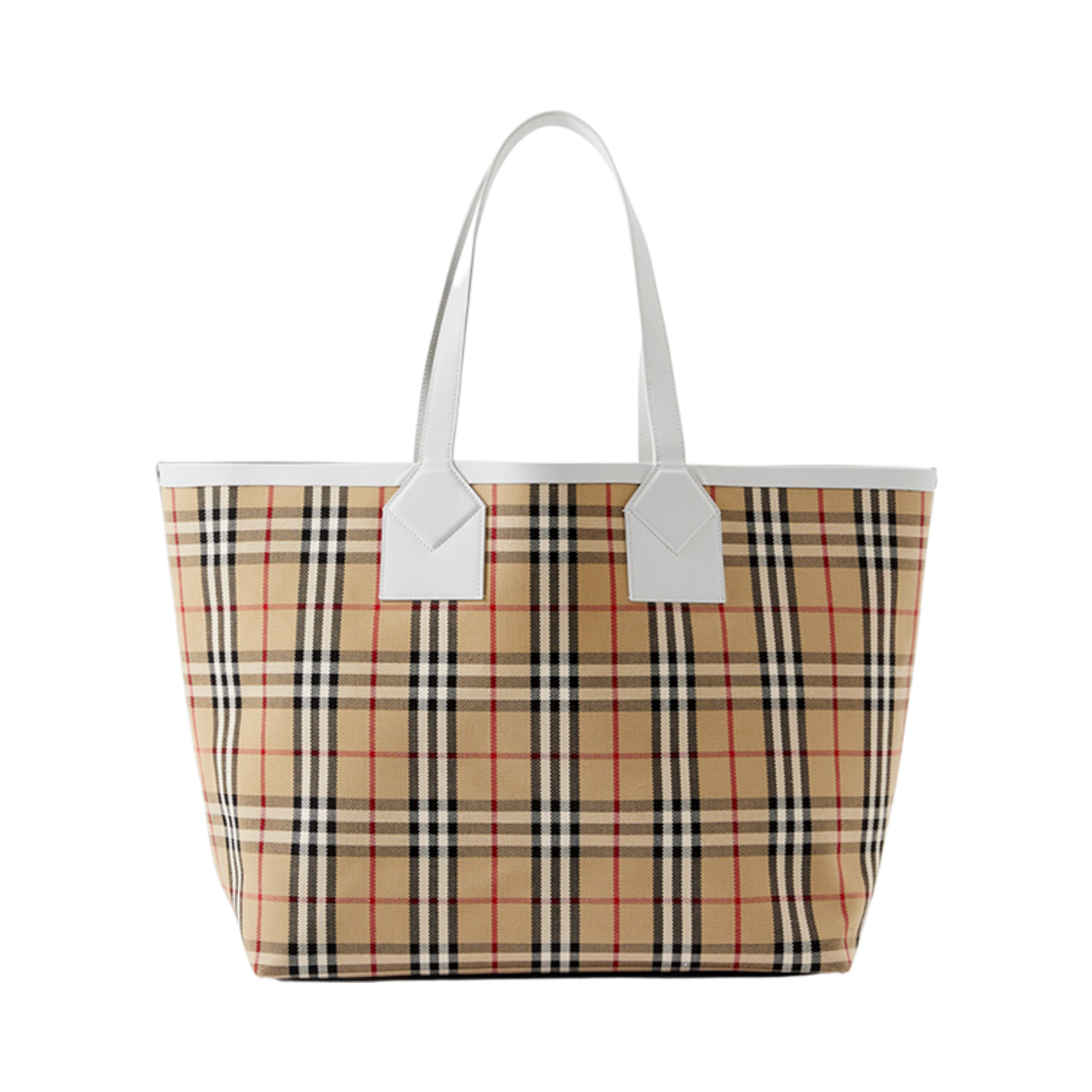 버버리 라지 런던 토트백 아카이브 베이지 화이트(Burberry Large London Tote Bag Archive Beige White) - 2