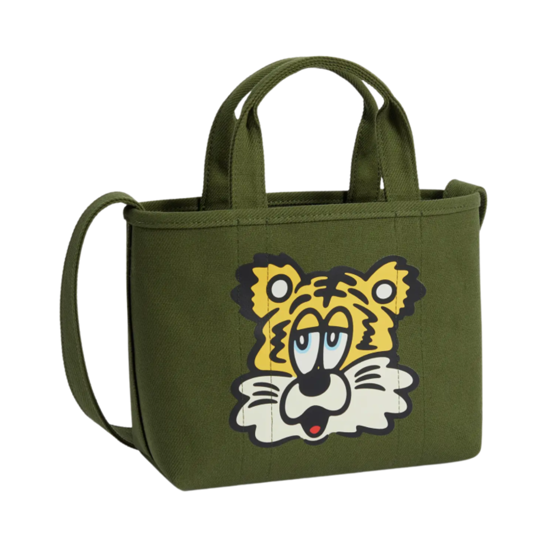 겐조 x 베르디 마켓 리버시블 스몰 토트백 캔버스 카키(Kenzo x Verdy Market Reversible Small Tote Bag in Canvas Khaki)