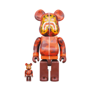 Bearbrick x BAPE Camo Tiger Red 100% & 400% Set