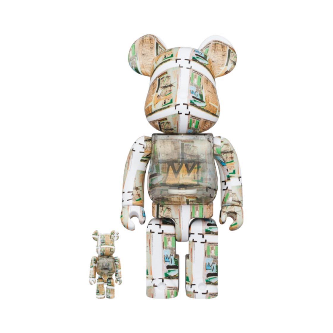 베어브릭 장미셸 바스키아 킹 플레져 100% & 400% 세트(Bearbrick Jean-Michel Basquiat King Pleasure 100% & 400% Set)
