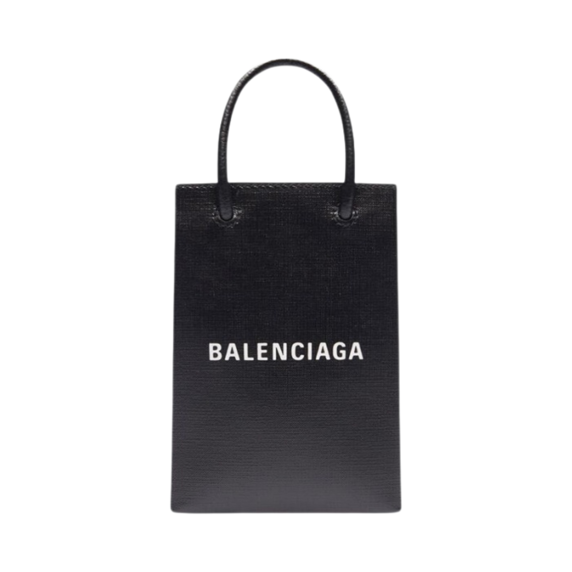 5938260AI2N1000 Balenciaga Mini Shopping Bag Phone Holder Black