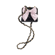 Chanel Clutch with Chain Patent Crumpled Lambskin Shiny Lambskin & Gold Black Pink