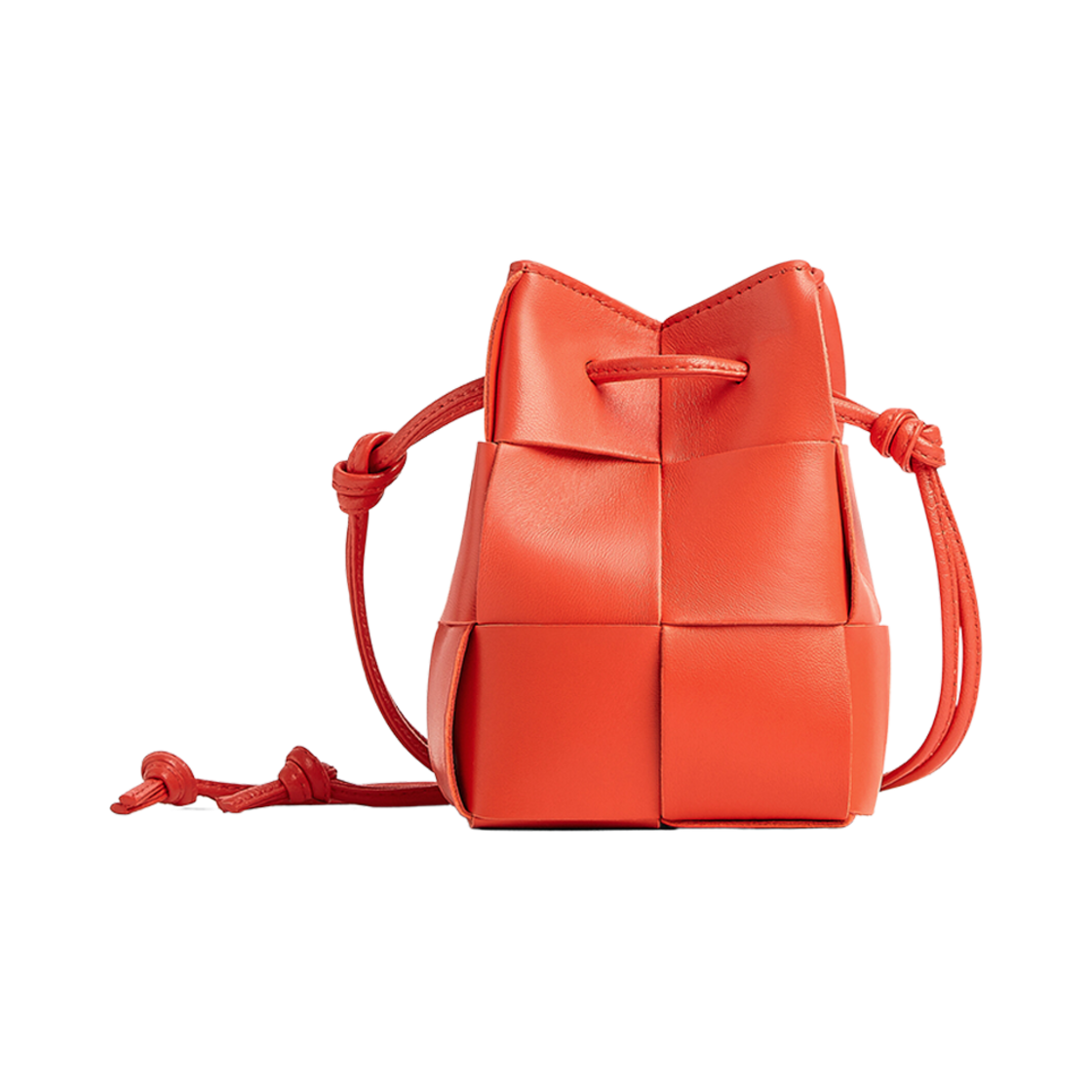 680217VCQC46583 Bottega Veneta Mini Leather Cassette Bucket Bag Sunburst