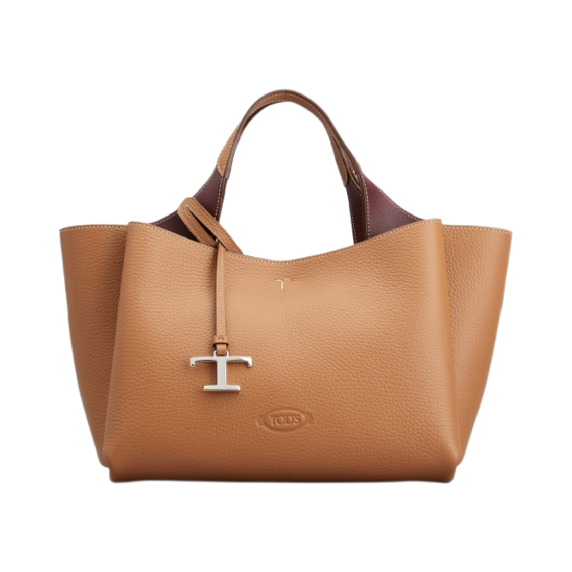 XBWAPAFL100QRI9P13 Tod's Bag in Leather Mini Brown Burgundy