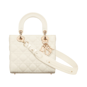 Dior Small Lady Bag My ABCDior Cannage Lambskin Latte