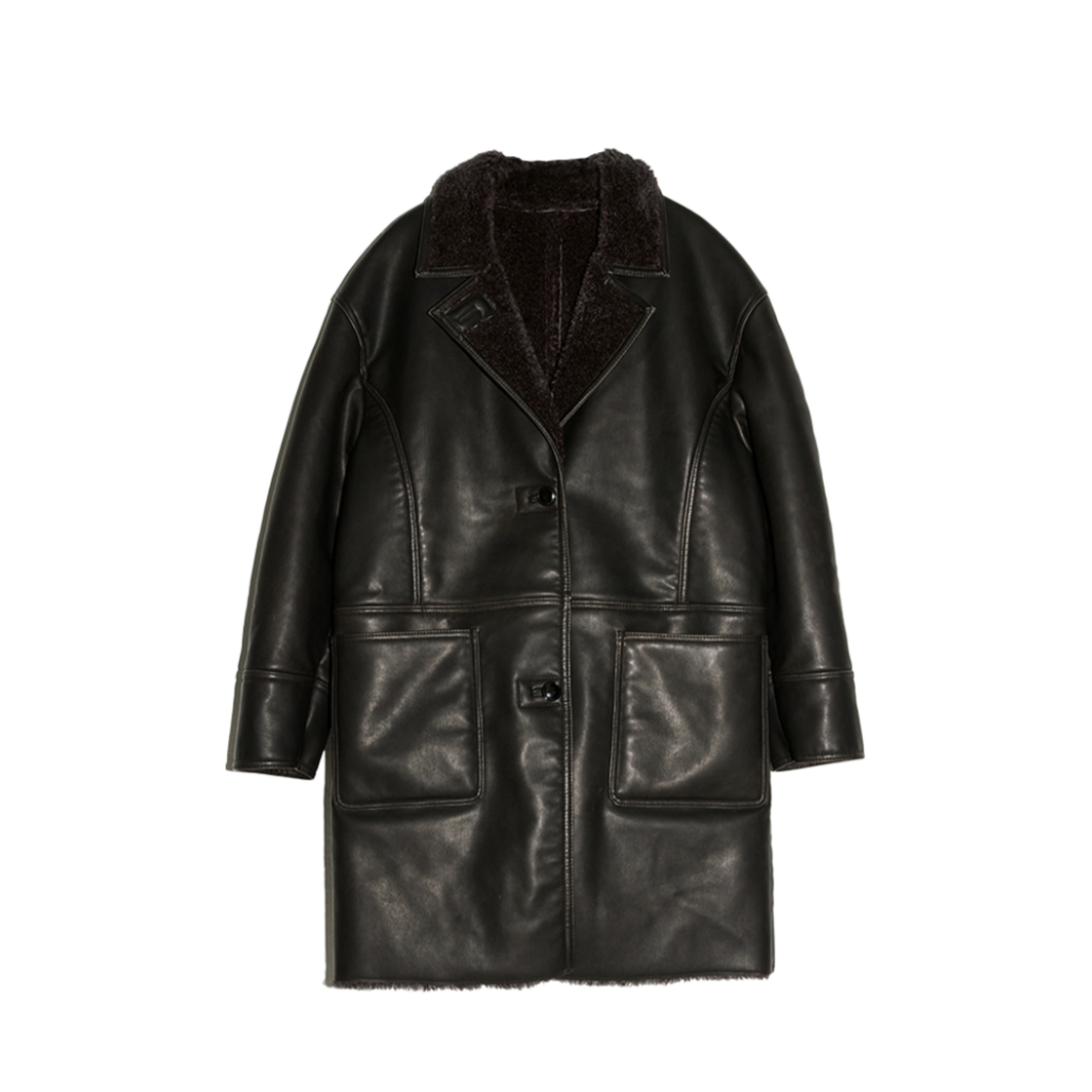 BDWTFUR002BR En Or Women Classic Shearing Half Coat Brown