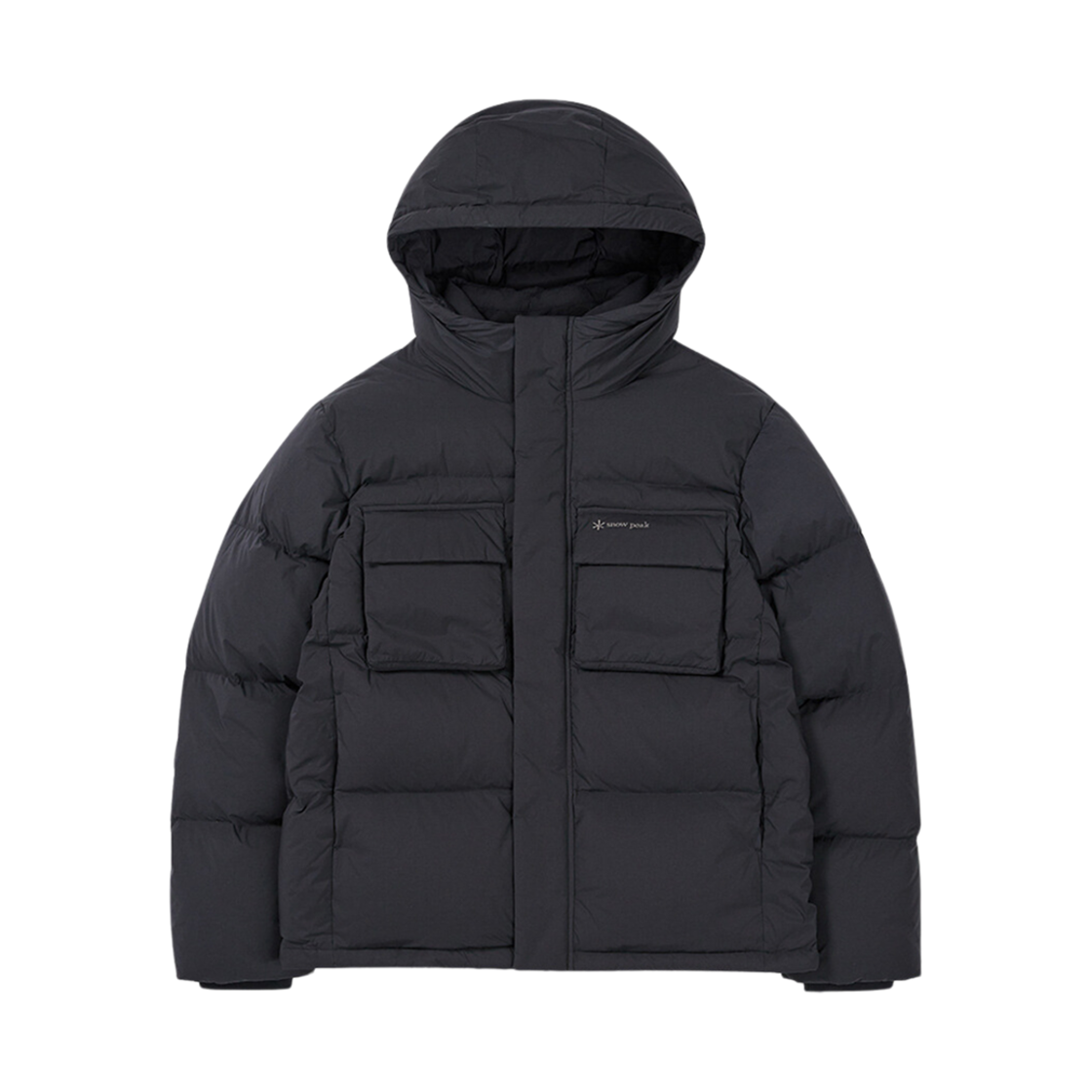 S24WMKDJ21BK Snow Peak Utility Hooded Heavy Down Jacket Black