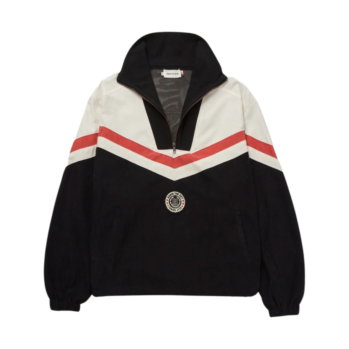 오너더기프트 브러쉬드 폴리 트랙 아노락 블랙