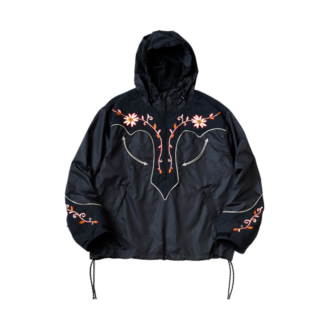 캐피탈 폴리 태피터 테네시 콘플라워 파카 블랙