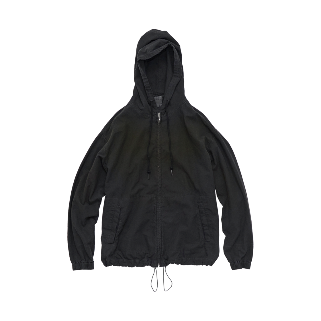 PL5OJU3305BU Polyteru Zip Hoodie Parka Used Black - 대표 이미지 #1