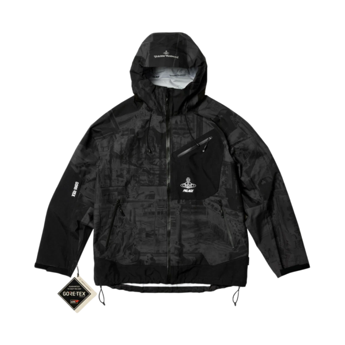 Palace Palace x Vivienne Westwood Gore-Tex Jacket Mono Print - 24FW · L