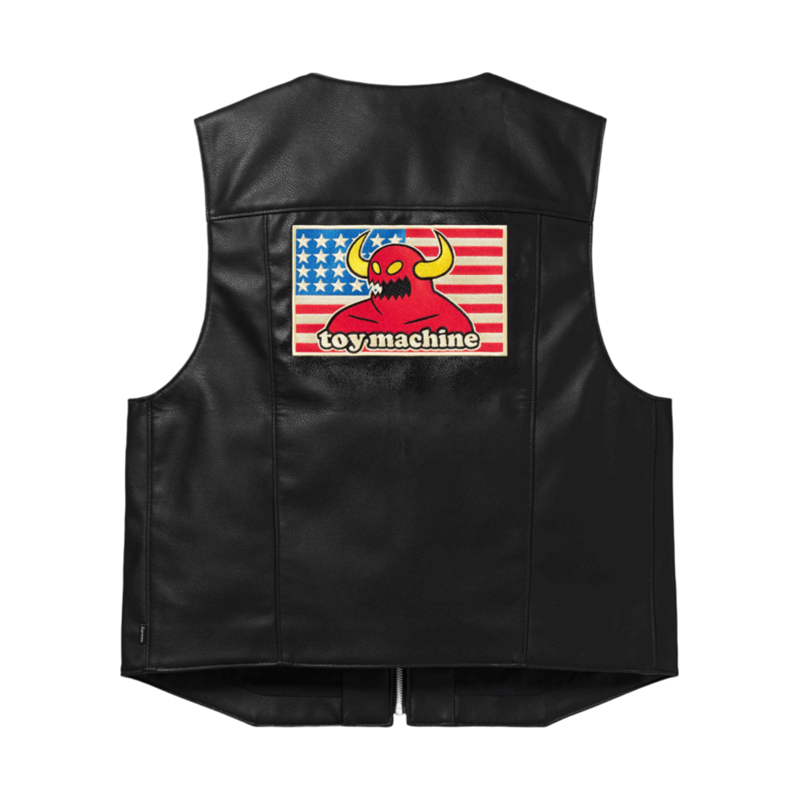 슈프림 x 토이 머신 포우 레더 베스트 블랙 - 24SS(Supreme x Toy Machine Faux Leather Vest Black - 24SS)