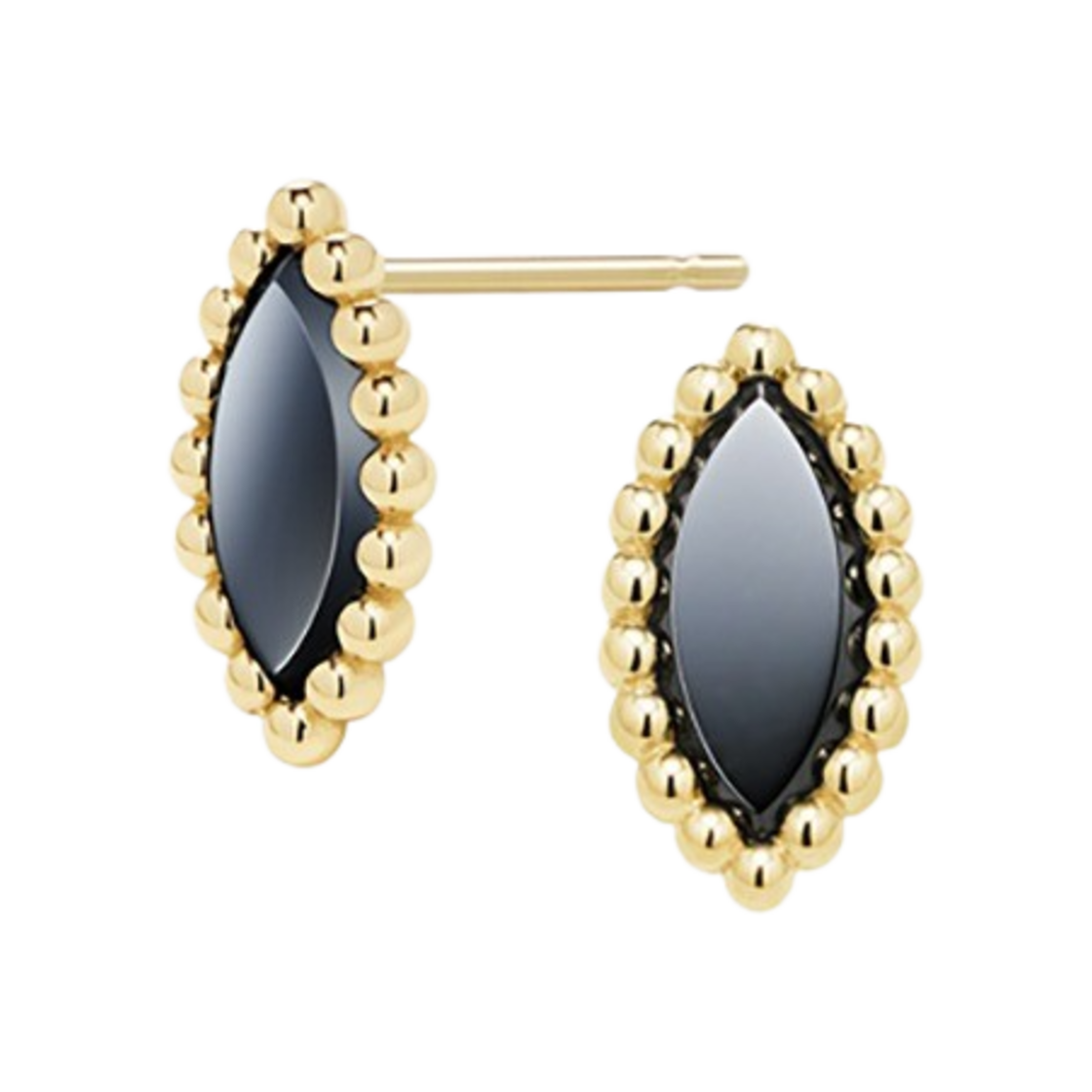 미꼬 베스티 마퀴즈 오닉스 이어링 옐로우 골드(Miko Vasty Marquise Onyx Earring Yellow Gold)