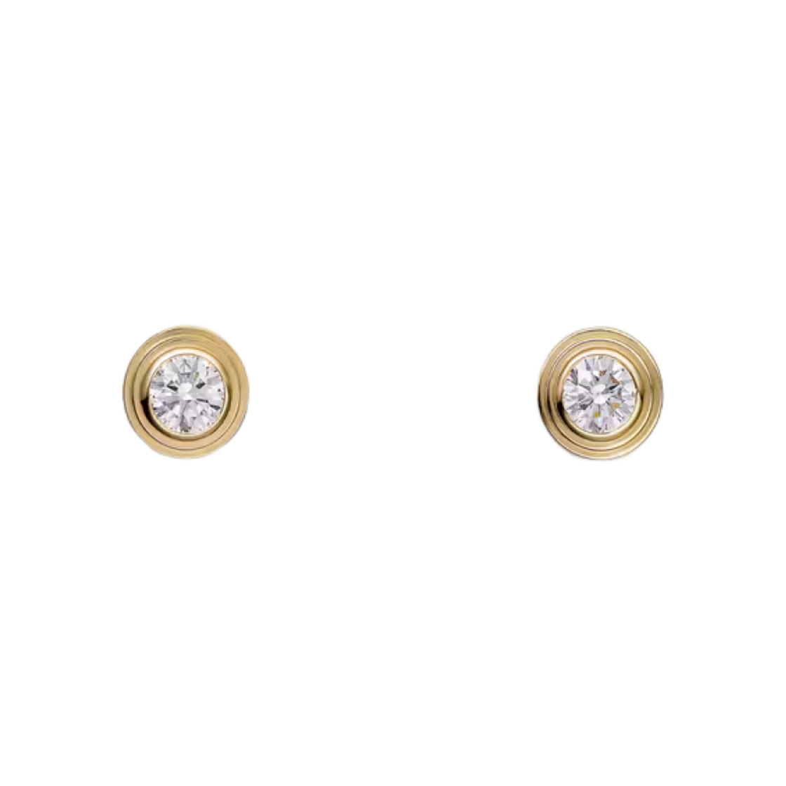 (W) 까르띠에 다무르 이어링 미니 옐로우 골드 다이아몬드((W) Cartier D'Amour Earrings Mini Yellow Gold Diamond) - 1