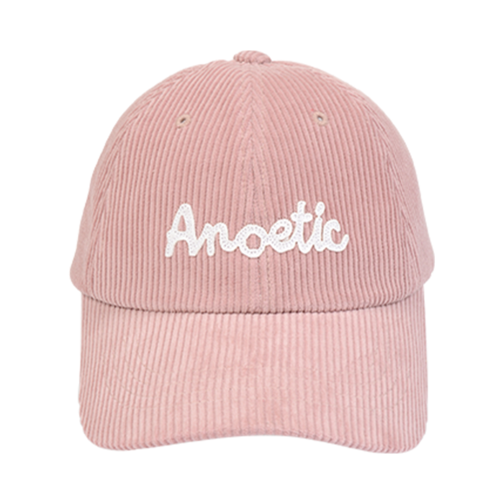 아노에틱 코듀로이 레터링 볼캡 핑크(Anoetic Corduroy Lettering Ball Cap Pink)