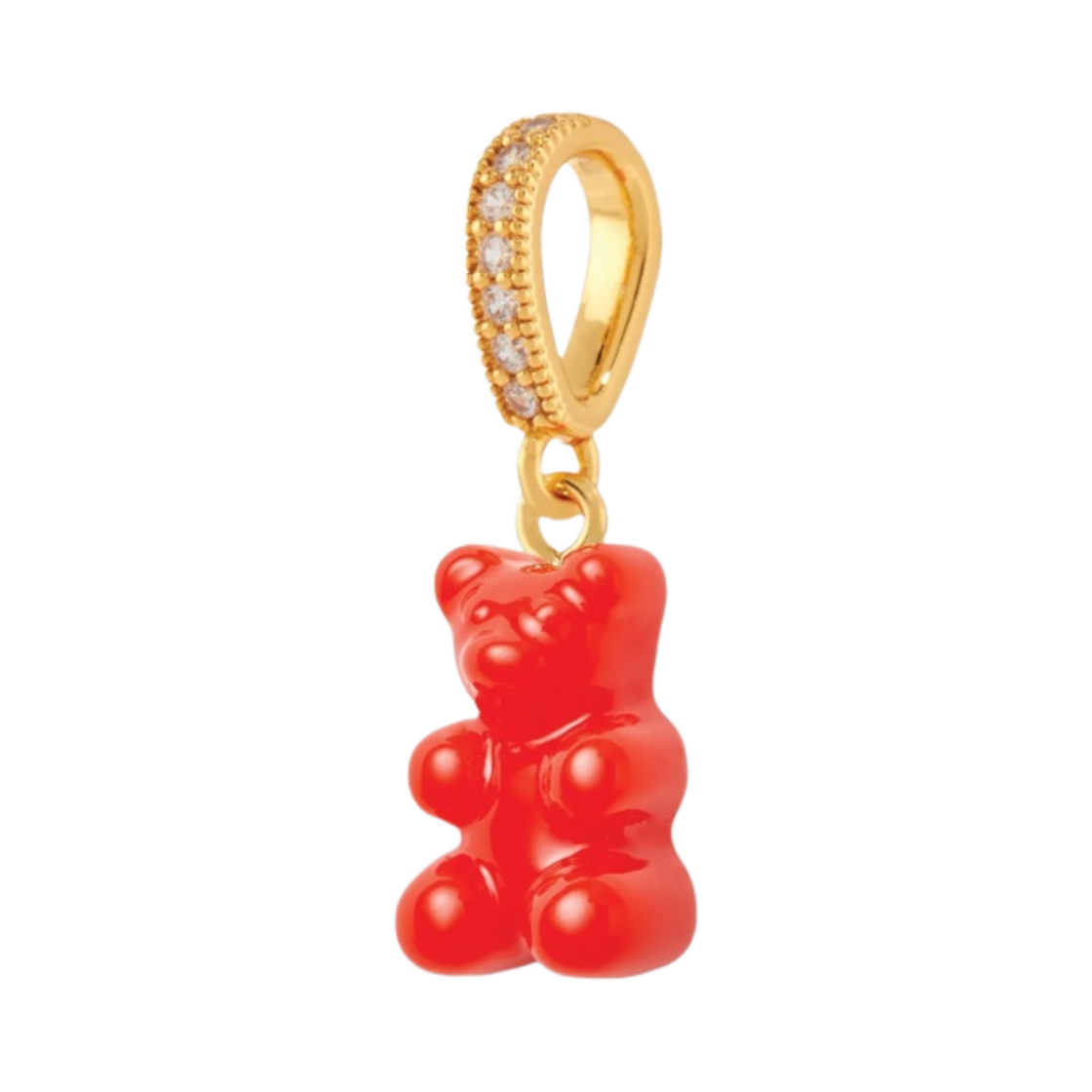 - Crystal Haze Nostalgia Bear with Pave Connector Gold Sangria