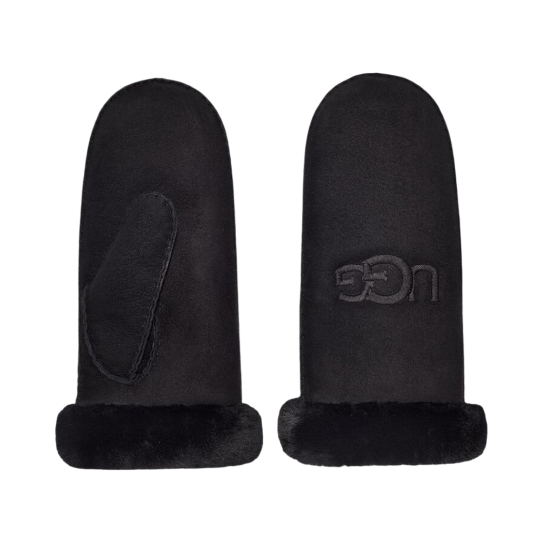 (W) 어그 셔링 자수 미튼 블랙((W) UGG Shearling Embroider Mitten Black) - 2