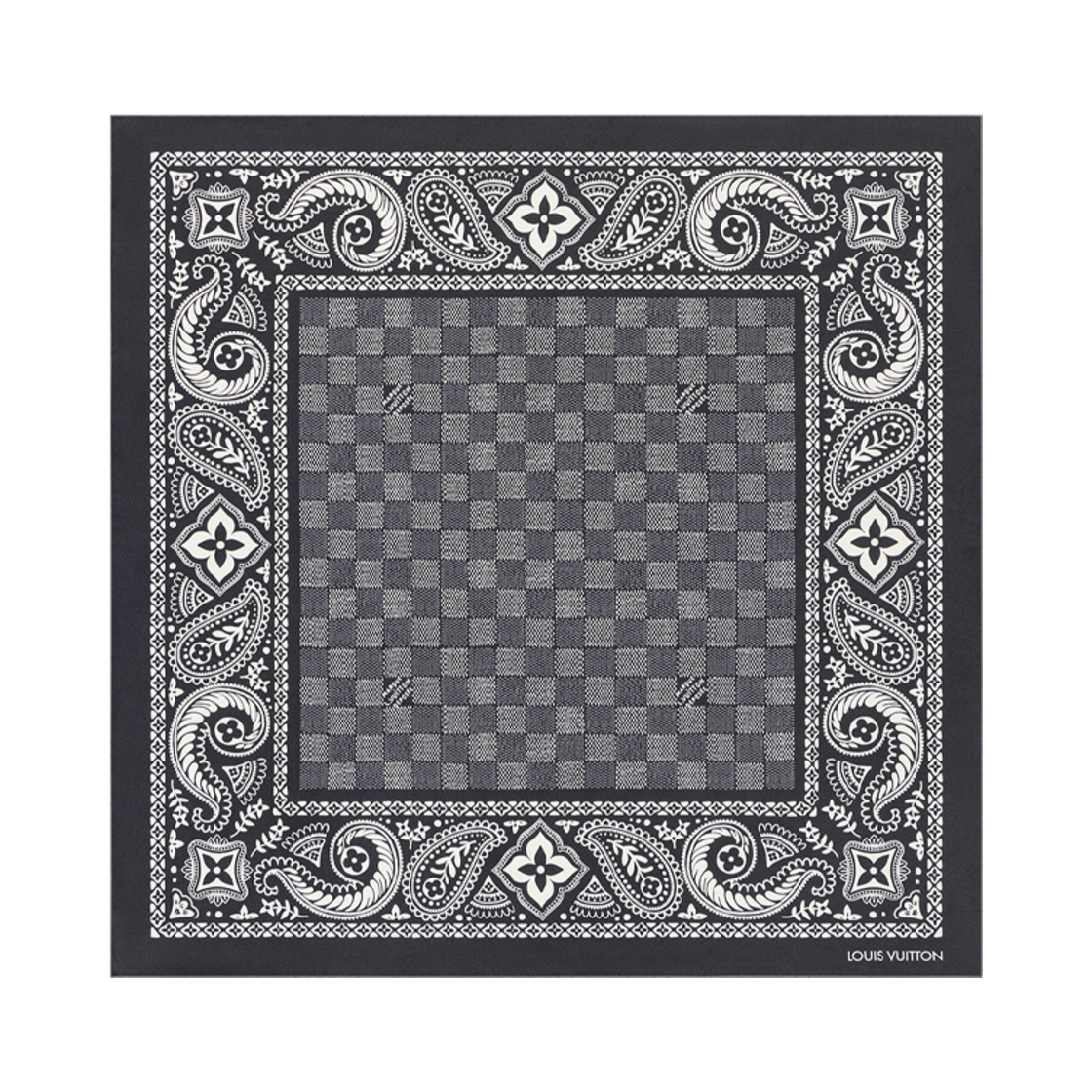 M96430 Louis Vuitton Paisley Bandana Black