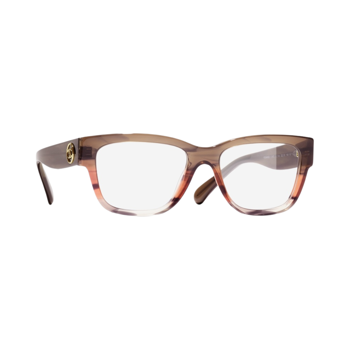 샤넬 스퀘어 프레임 아세테이트 & 브라운 오렌지(Chanel Rectangle Eyeglasses Acetate & Brown Orange) - 2
