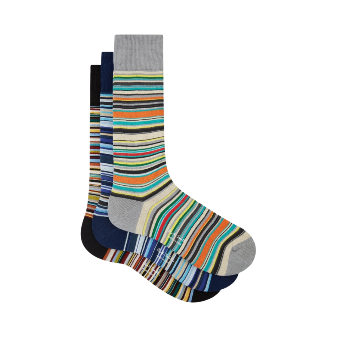 M1A-SOCK-JPACKM-1A Paul Smith Signature Stripe Socks Multi Color (3 Pack)