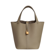 Hermes Picotin Lock 18 Bag Clemence & Gold Beige Marfa