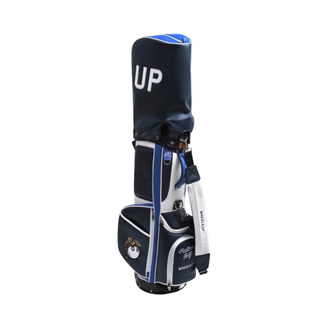 말본 골프 x 휠 업 골프백 럭스 블루(Malbon Golf x Wheels Up Golf Bag Luxe Blue) - 1