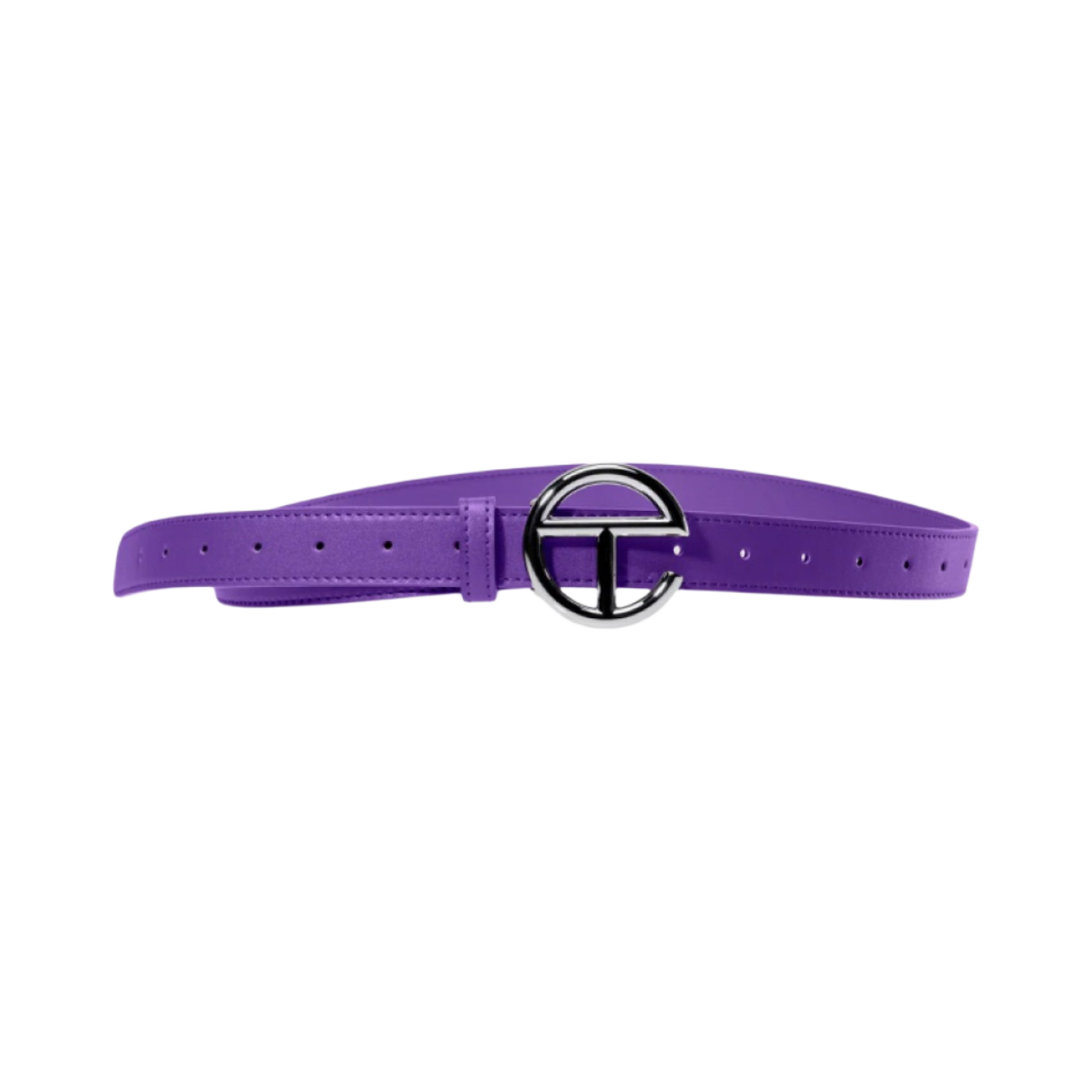 - Telfar Logo Belt Silver Grape