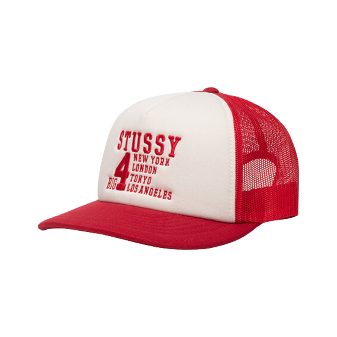 스투시 트러커 빅 4 스냅백 레드(Stussy Trucker Big 4 Snapback Red) - 2