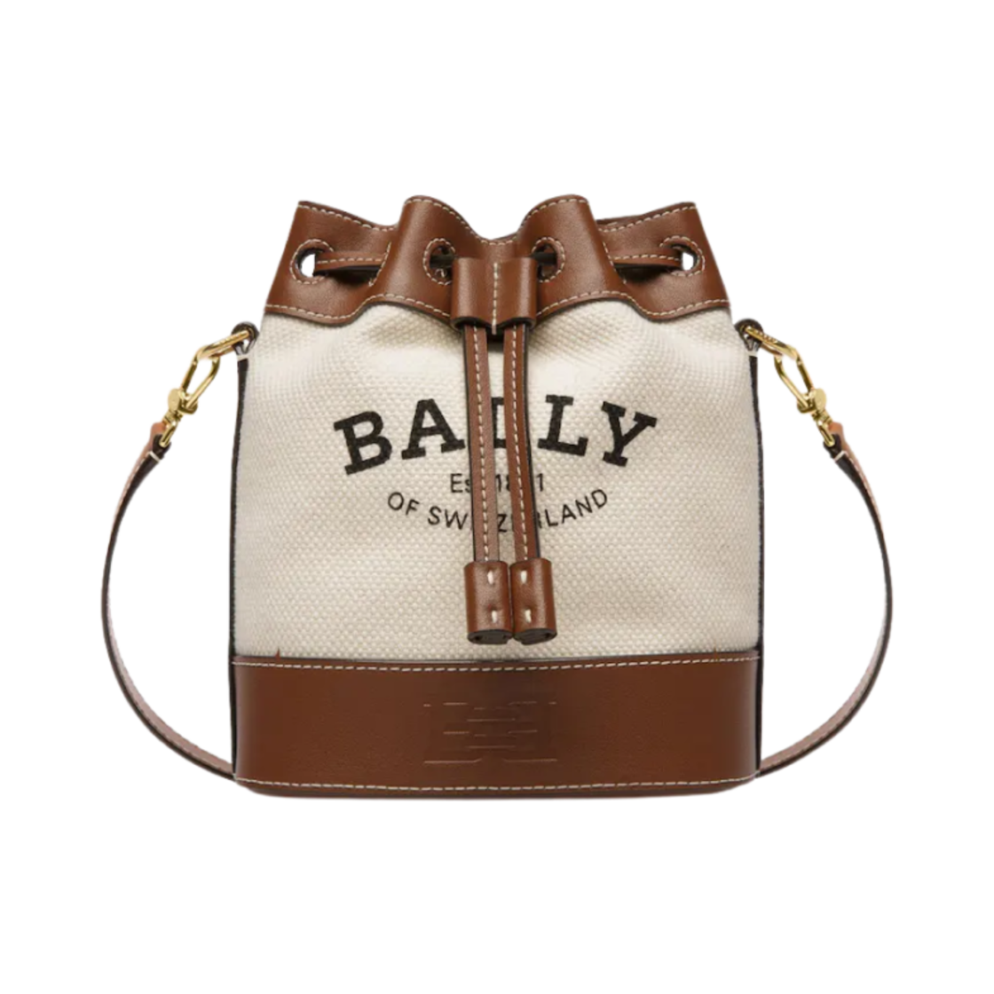 발리 클레오 패브릭 버킷백 내츄럴 브라운(Bally Cleoh Fabric Bucket Bag Natural Brown) - 3