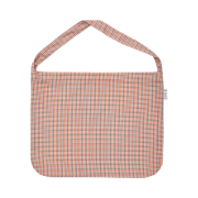 Emis Check Pattern Corduroy Eco Bag Orange Brown
