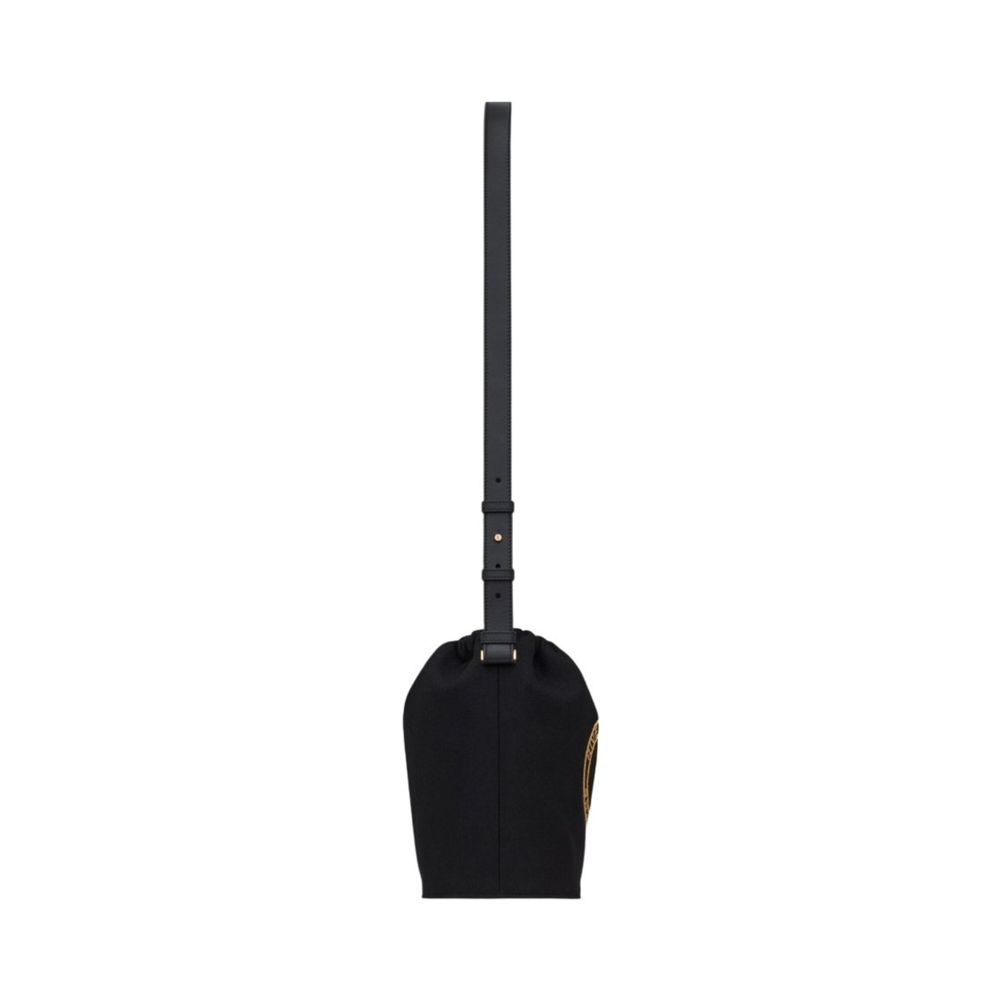 생로랑 자수 펠트 스무스 레더 리브 고시 레이스드 버킷백 블랙 골드(Saint Laurent Rive Gauche Laced Bucket Bag in Embroidered Felt and Smooth Leather Black Gold) - 2