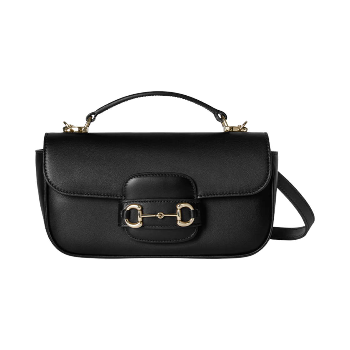 구찌 홀스빗 1955 스몰 탑 핸들백 블랙(Gucci Horsebit 1955 Small Top Handle Bag Black) - 1