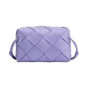 Bottega Veneta Small Leather Crossbody Cassette Wisteria