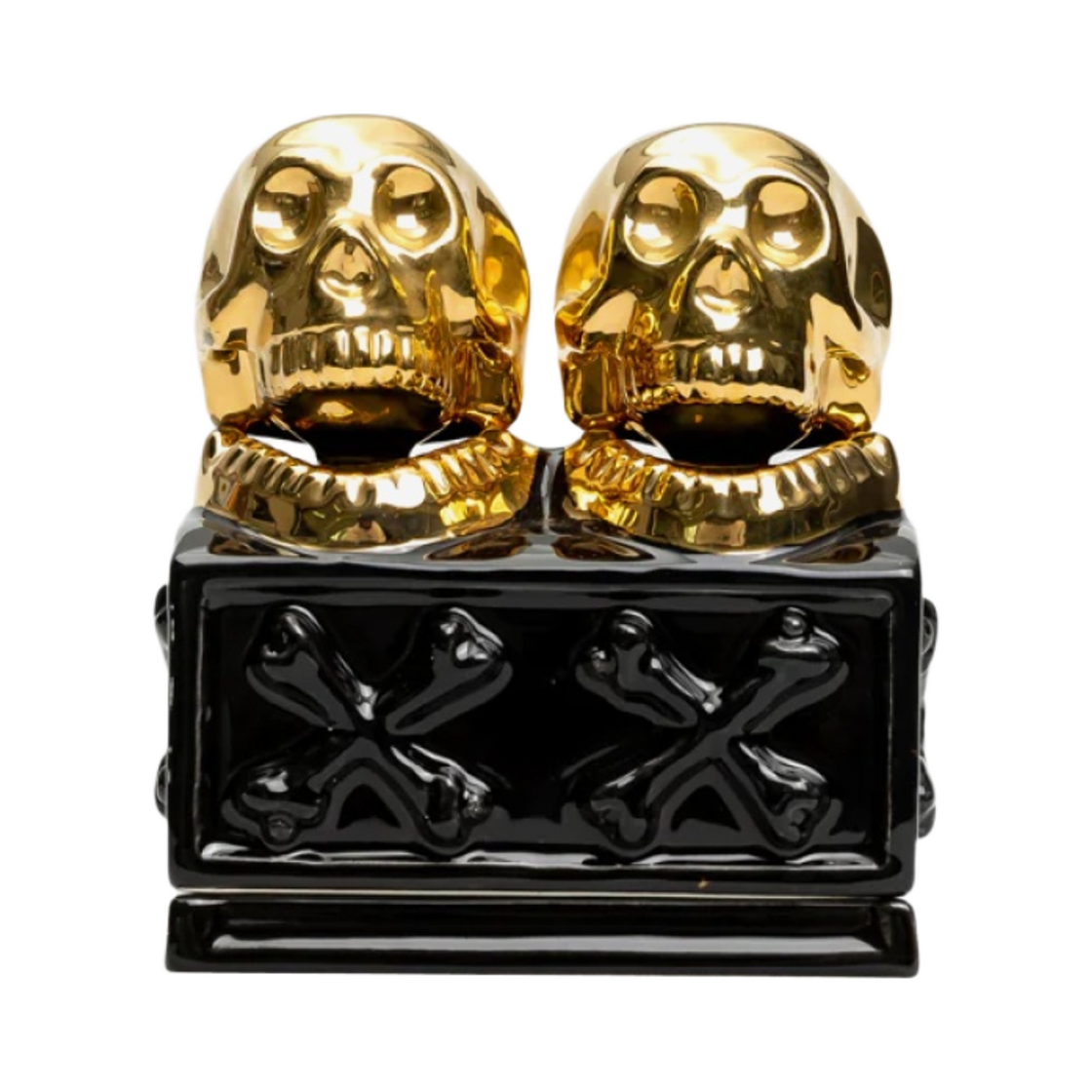 231AINH-AC01 Neighborhood Dualskull Incense Chamber Black Gold