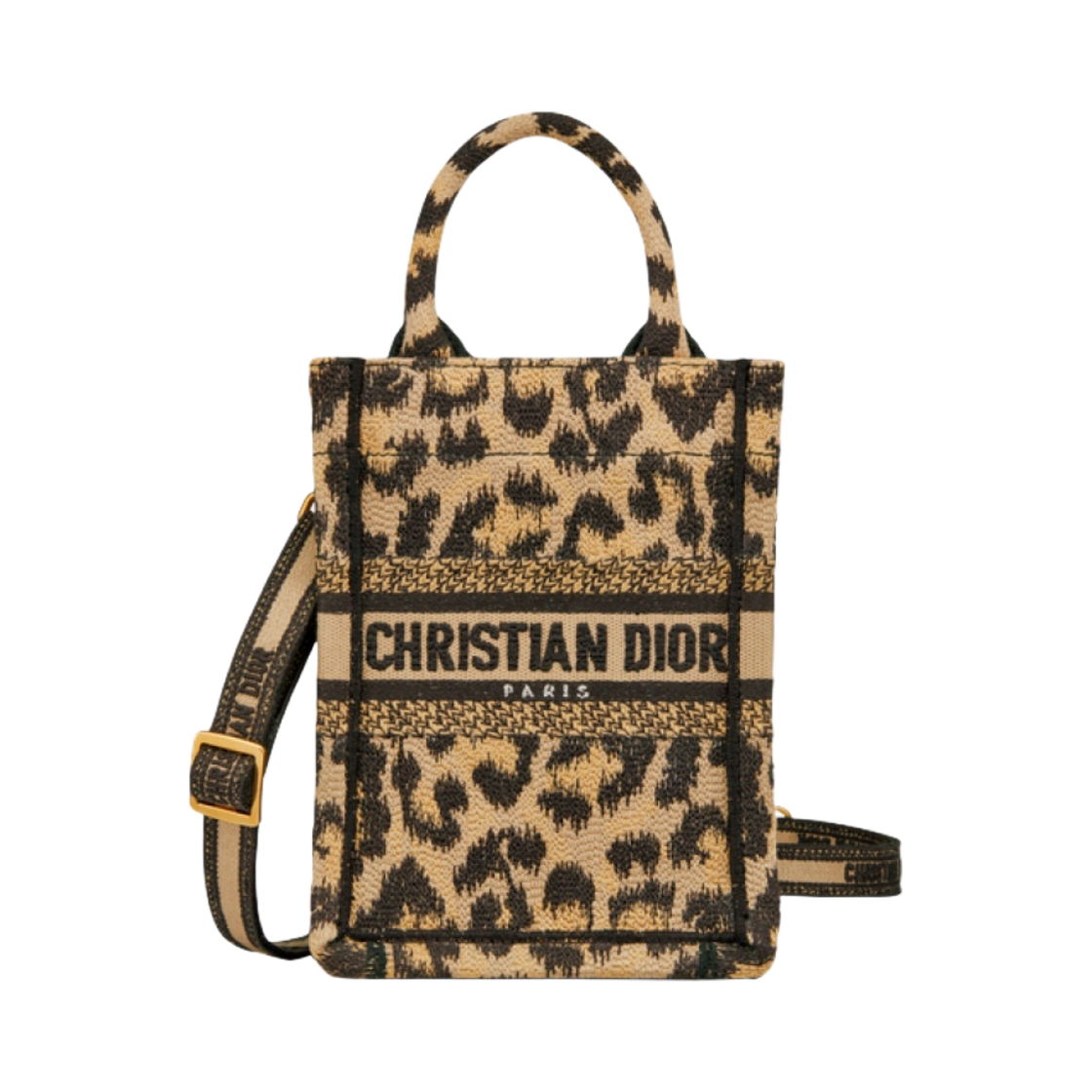 디올 미니 디올 북 토트백 폰 백 베이지 멀티컬러 미짜 자수(Dior Mini Dior Book Tote Phone Bag Beige Multicolor Mizza Embroidery) - 1