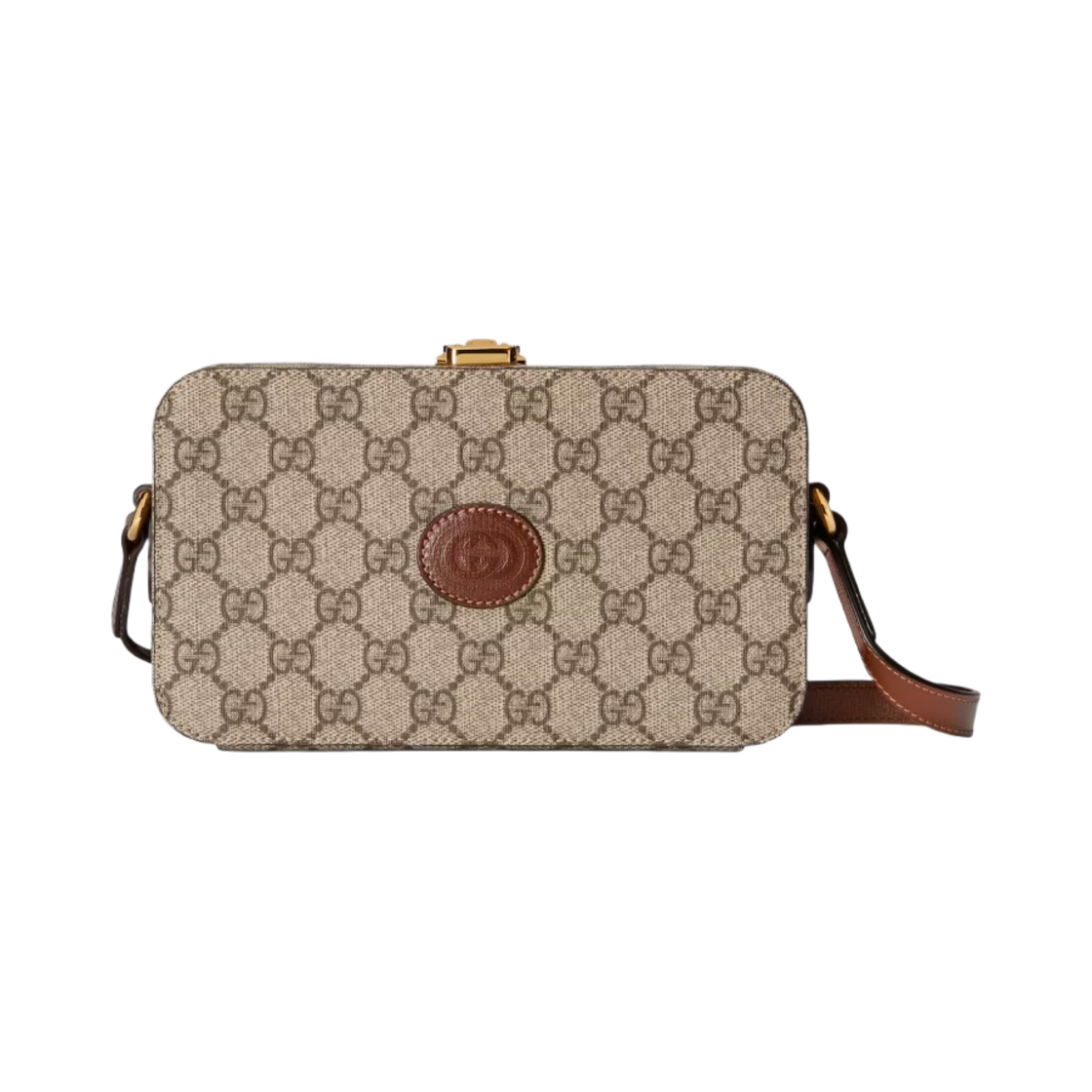 723129-92TCG-8563 Gucci GG Mini Bag with Interlocking G Beige Ebony Supreme