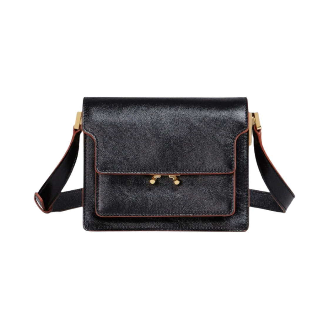 SBMP0075Y0-P2644-Z509T Marni Tumbled Mini Trunk Bag Black