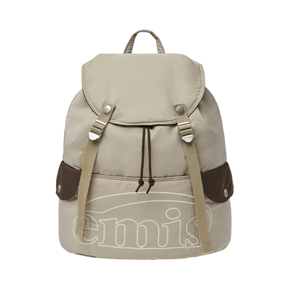 이미스 아웃라인 로고 백팩 베이지(Emis Out Line Logo Backpack Beige)