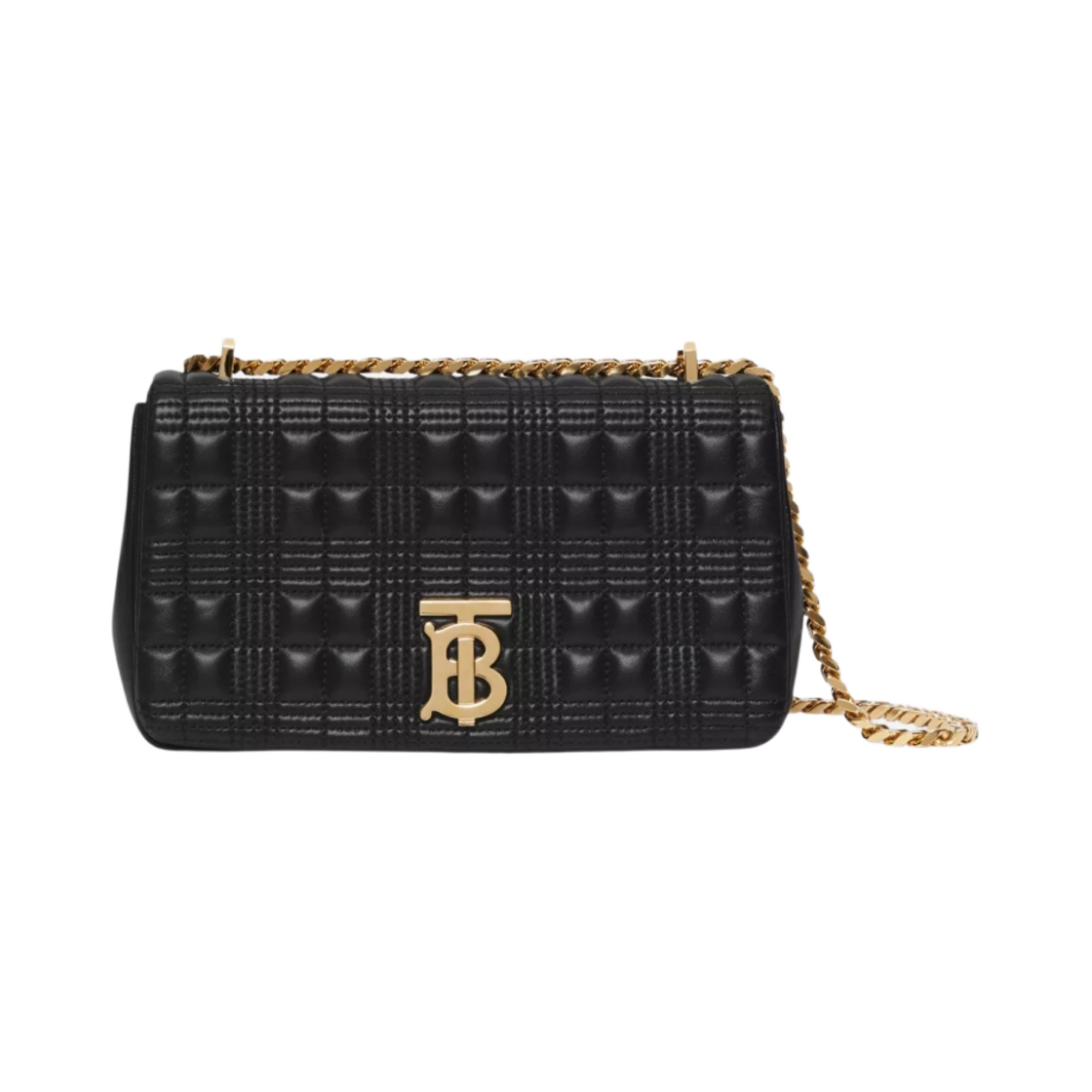 버버리 퀼티드 레더 스몰 롤라백 블랙 라이트 골드(Burberry Quilted Leather Small Lola Bag Black Light Gold) - 1