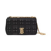 Burberry Quilted Leather Small Lola Bag Black Light Gold