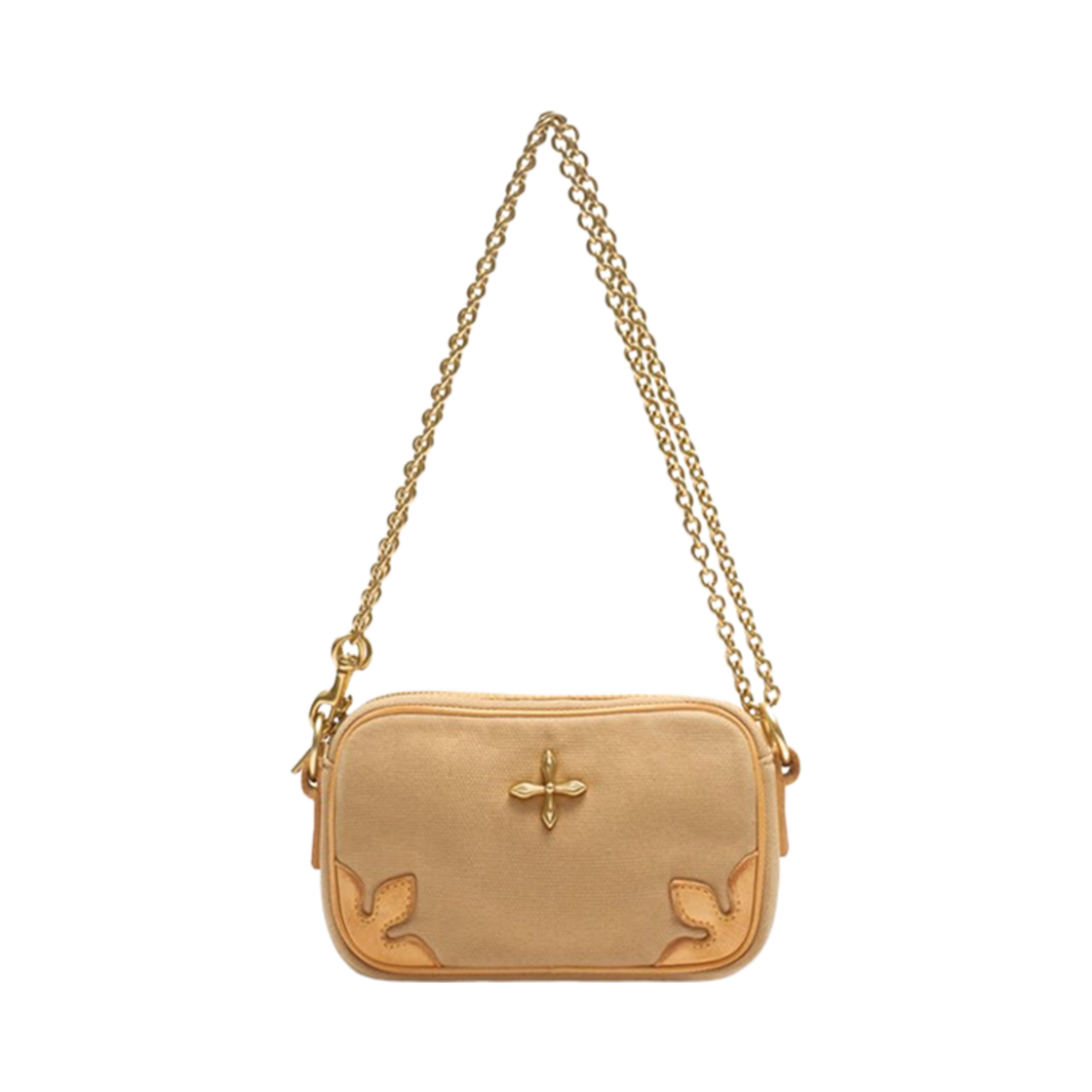 에스엠에프케이 컴퍼스 어드벤처 위트 숄더백 체인 위트(SMFK Compass Adventure Wheat Shoulder Bag with Chain Wheat)