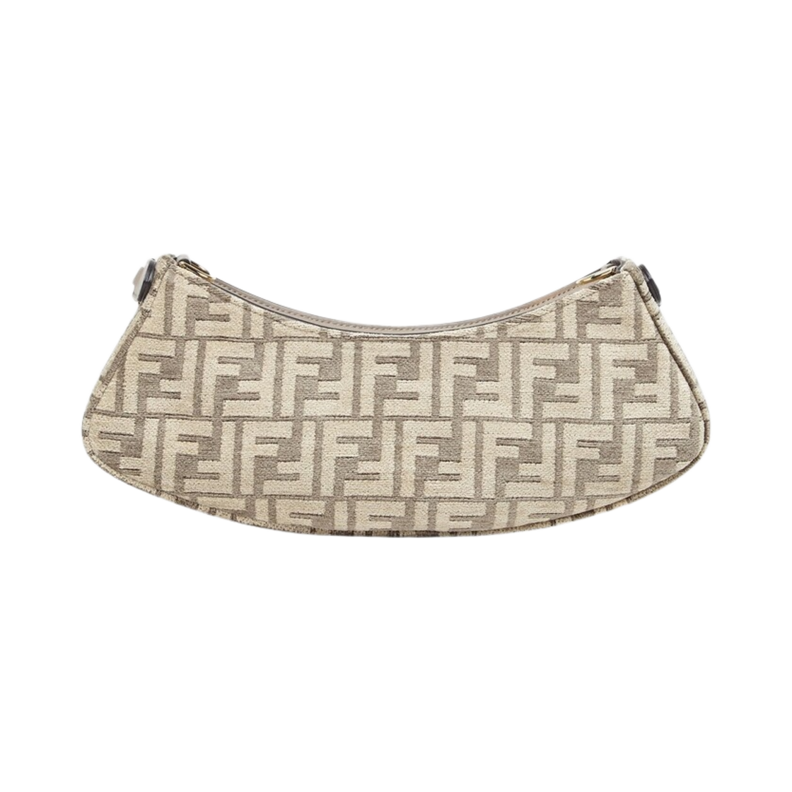펜디 오 락 스윙 테피스트리 패브릭 파우치 도브 그레이(Fendi O'Lock Swing Tapestry Fabric Pouch Dove Grey) - 3