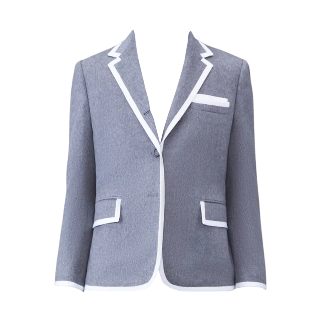(W) 톰브라운 자켓 웨이트 캐시미어 2003 클래식 스포츠 코트 그레이((W) Thom Browne Jacket Weight Cashmere 2003 Classic Sport Coat Grey) - 1