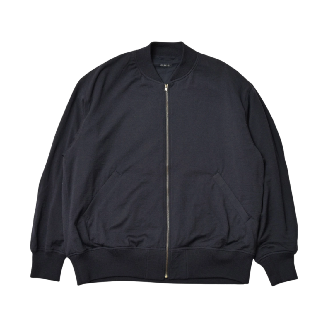 코모리 울 니트 집 블루종 네이비 - 24AW(Comoli Wool Knit Zip Blouson Navy - 24AW)