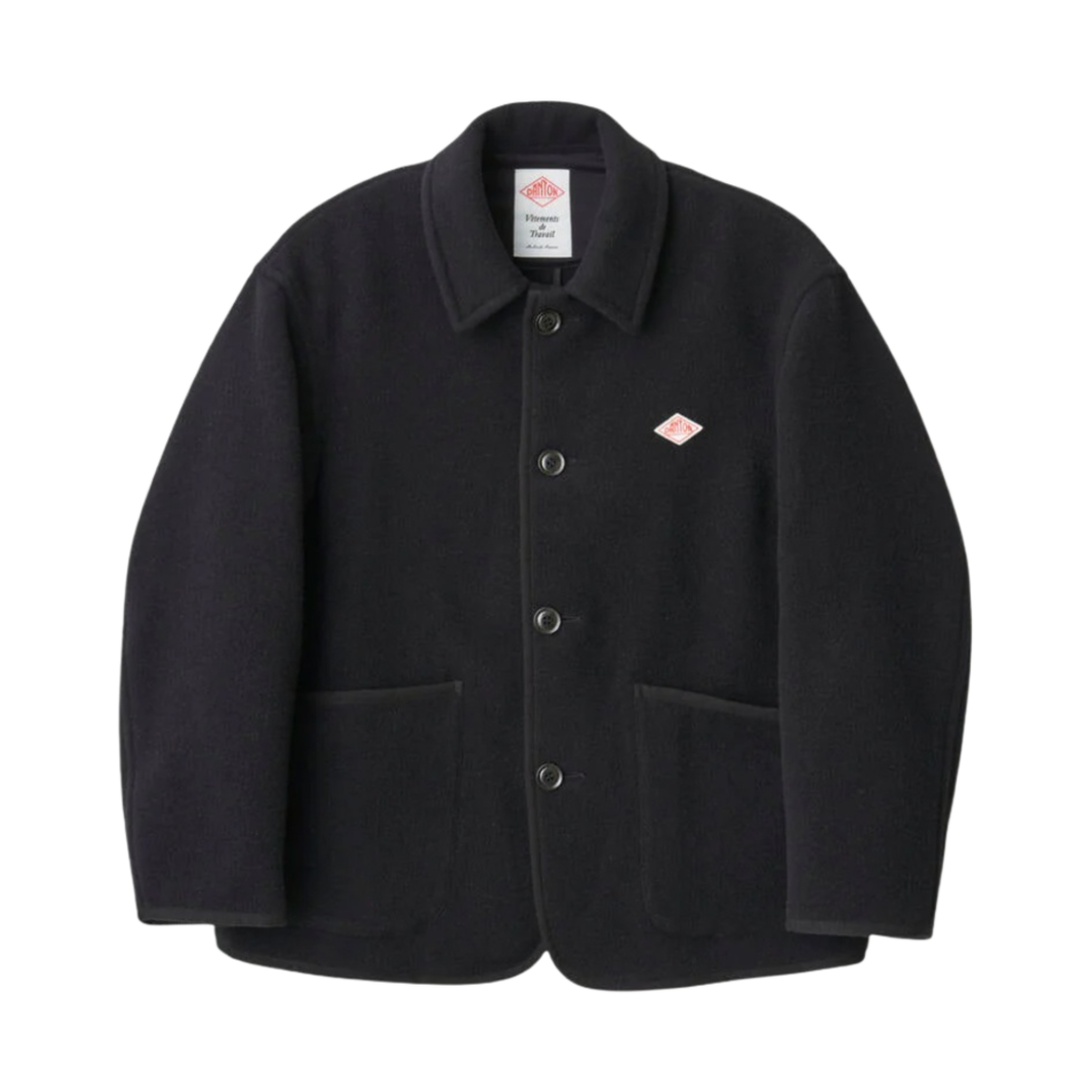 DT-A0210 Danton Wool Light Pile Jacket Navy