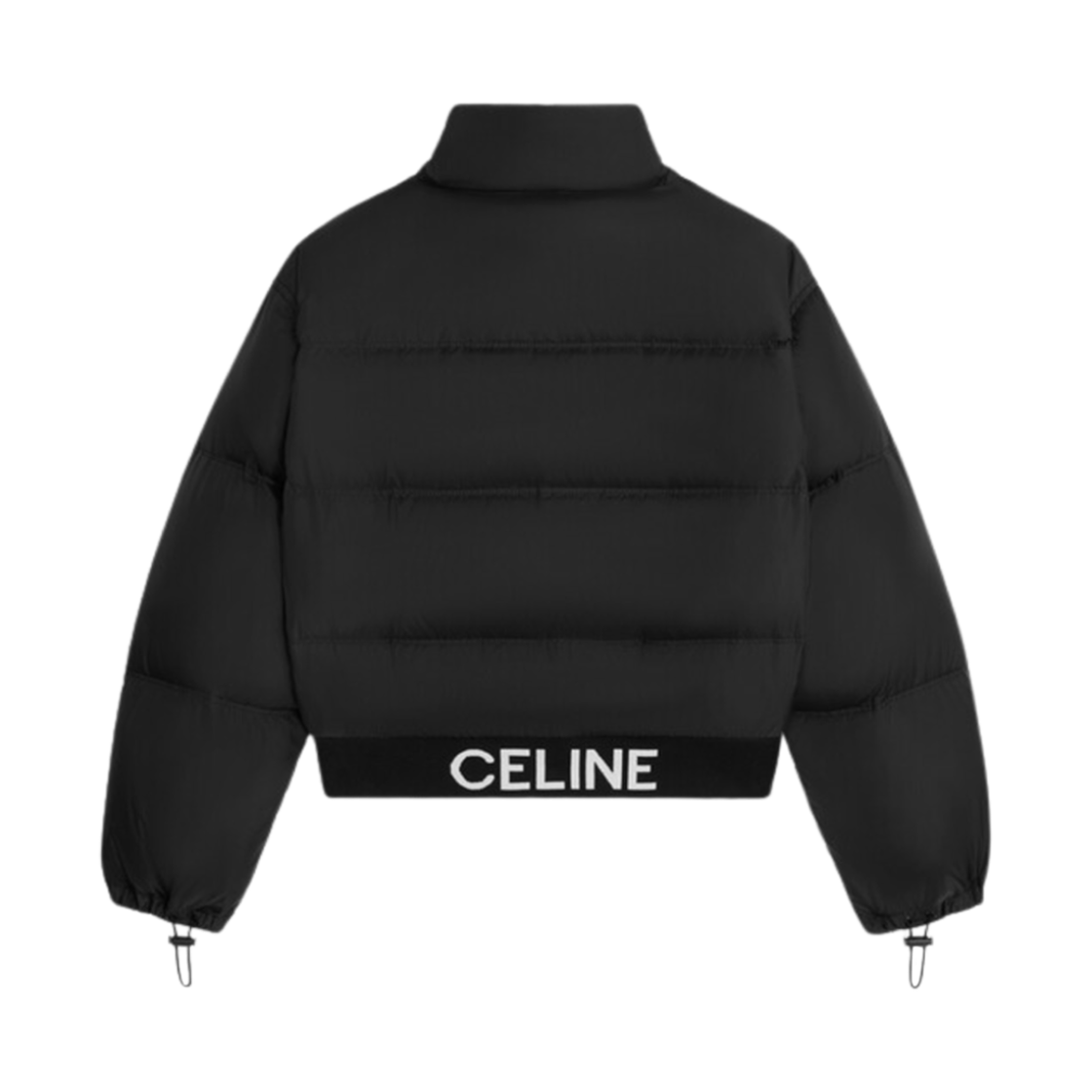 (W) 셀린느 라이트 나일론 크롭 다운 자켓 블랙((W) Celine Light Nylon Cropped Down Jacket Black) - 2