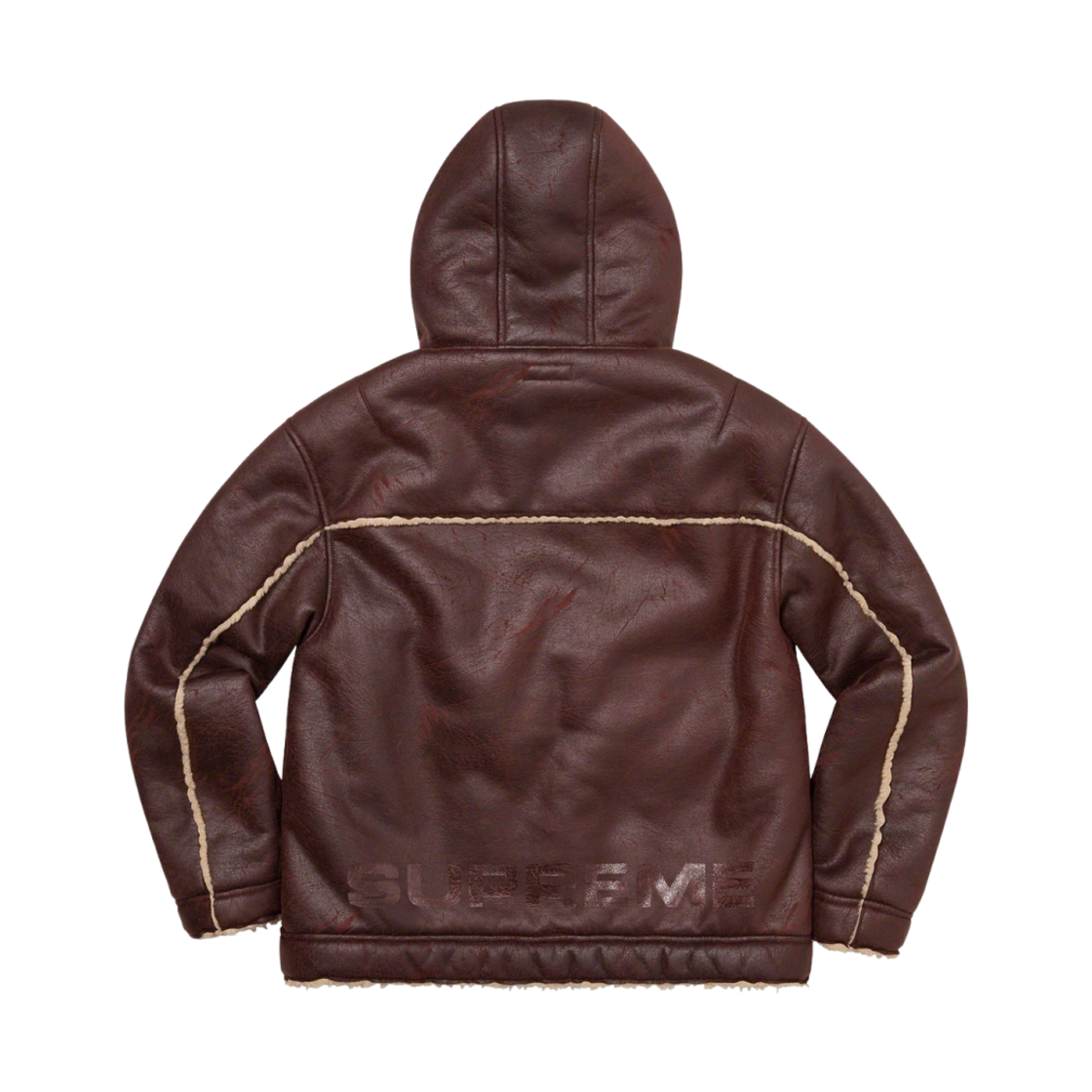 슈프림 포우 셔링 후드 자켓 브릭 - 23SS(Supreme Faux Shearling Hooded Jacket Brick - 23SS) - 3