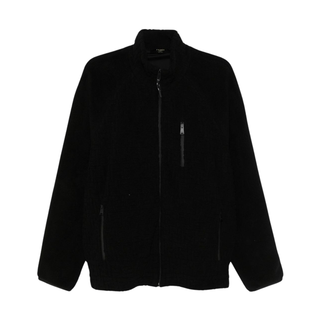FAF728ARYNF0GME Fendi FF Allover Fleece Jacket Black
